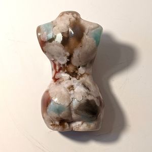 Rare Green Flower Agate Lady Figure